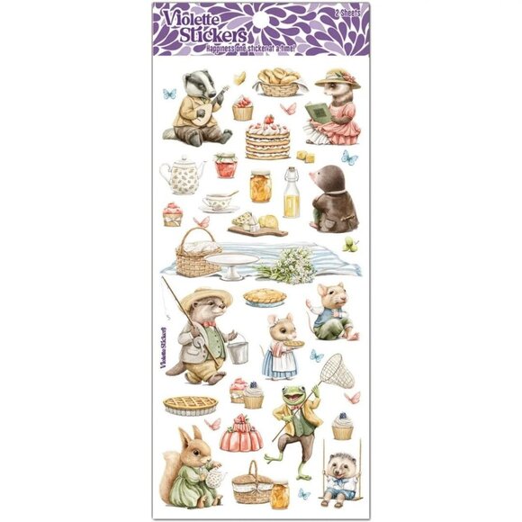 3 for $15 - Critter Picnic Stickers - 2 NEW‎ Sticker Sheets for Scrapbooking - Picture 1 of 5